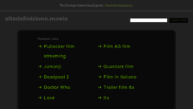 What Altadefinizione.movie website looked like in 2018 (6 years ago)