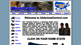 What Aaanimalcontrol.com website looked like in 2018 (6 years ago)