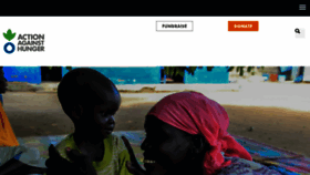 What Actionagainsthunger.org website looked like in 2018 (6 years ago)