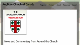 What Anglican.ca website looked like in 2018 (6 years ago)