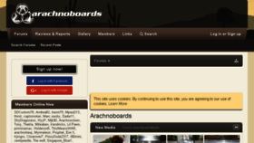 What Arachnoboards.com website looked like in 2018 (6 years ago)