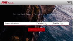 What Avis.com.au website looked like in 2018 (8 years ago)
