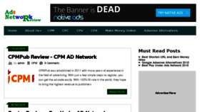 What Adsnetworkreview.com website looked like in 2018 (6 years ago)