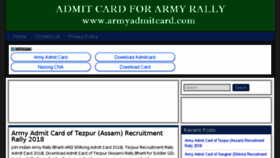 What Armyadmitcard.com website looked like in 2018 (6 years ago)