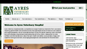 What Ayresveterinaryhospital.co.uk website looked like in 2018 (6 years ago)
