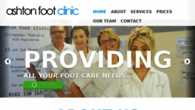 What Ashtonfootclinic.co.uk website looked like in 2018 (6 years ago)
