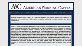 What Americanworkingcapital.com website looked like in 2018 (6 years ago)
