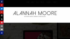 What Alannahmoore.com website looked like in 2018 (6 years ago)