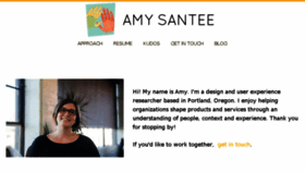 What Amysantee.com website looked like in 2018 (6 years ago)