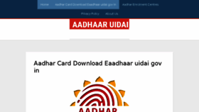 What Aadhaaruidai.in website looked like in 2018 (6 years ago)