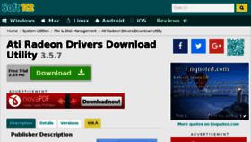 What Ati-radeon-drivers-download-utility.soft112.com website looked like in 2018 (6 years ago)