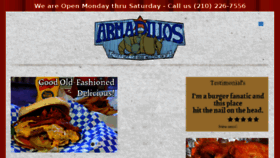 What Armadilloburger.com website looked like in 2018 (6 years ago)