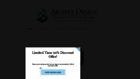 What Artifexdesign3d.com website looked like in 2018 (6 years ago)