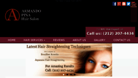 What Armandopinahairsalon.com website looked like in 2018 (6 years ago)