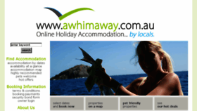 What Awhimaway.com.au website looked like in 2018 (6 years ago)