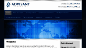 What Advisantfinancial.com website looked like in 2018 (6 years ago)