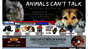 What Animalscanttalk.org website looked like in 2018 (6 years ago)