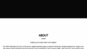 What Apexmarketing.ca website looked like in 2018 (6 years ago)