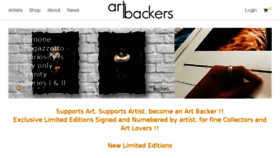 What Artbackers.com website looked like in 2018 (6 years ago)