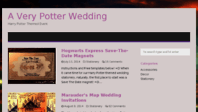 What A-very-potter-wedding.com website looked like in 2018 (6 years ago)