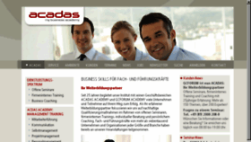What Acadas.com website looked like in 2018 (6 years ago)