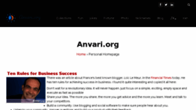 What Anvari.org website looked like in 2018 (6 years ago)