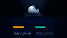 What Anaphora-productions.com website looked like in 2018 (8 years ago)