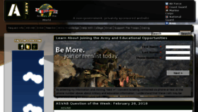 What Army.com website looked like in 2018 (6 years ago)
