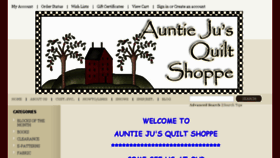 What Auntiejusquiltshoppe.com website looked like in 2018 (6 years ago)