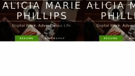 What Aliciamariephillips.com website looked like in 2018 (6 years ago)