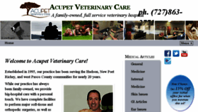 What Acupetvetcare.com website looked like in 2018 (6 years ago)