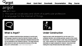 What Argot-sdk.org website looked like in 2018 (6 years ago)