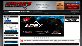 What Anglersprotackle.com website looked like in 2018 (6 years ago)