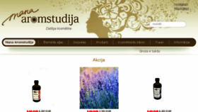 What Aromstudija.lv website looked like in 2018 (6 years ago)