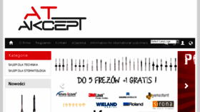 What At-akcept.pl website looked like in 2018 (6 years ago)