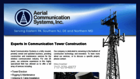 What Aerialcommsys.com website looked like in 2018 (6 years ago)