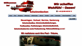What Austriapool.at website looked like in 2018 (6 years ago)