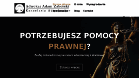 What Adwokat-zaborski.pl website looked like in 2018 (6 years ago)