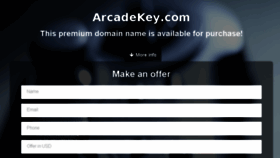 What Arcadekey.com website looked like in 2018 (6 years ago)