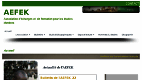 What Aefek.fr website looked like in 2018 (6 years ago)