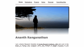 What Ananth.in website looked like in 2018 (6 years ago)