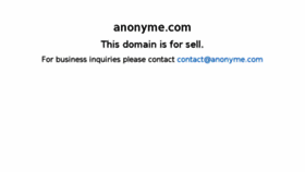 What Anonyme.com website looked like in 2018 (6 years ago)