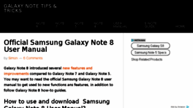 What Allaboutgalaxynote.com website looked like in 2018 (6 years ago)