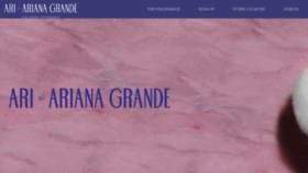 What Arianagrandefragrances.com website looked like in 2018 (6 years ago)