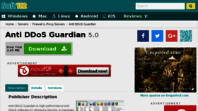 What Anti-ddos-guardian.soft112.com website looked like in 2018 (6 years ago)