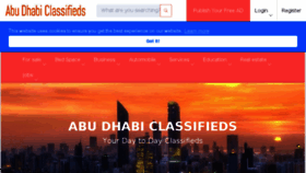 What Abudhabiclassifieds.com website looked like in 2018 (6 years ago)