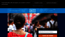 What Aig.co.uk website looked like in 2018 (6 years ago)
