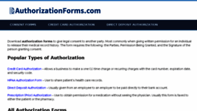 What Authorizationforms.com website looked like in 2018 (6 years ago)