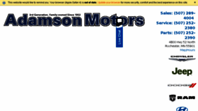 What Adamsonmotors.com website looked like in 2018 (6 years ago)