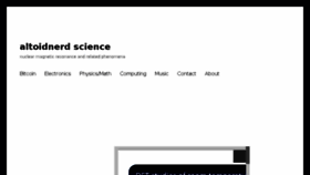 What Altoidnerd.com website looked like in 2018 (6 years ago)
